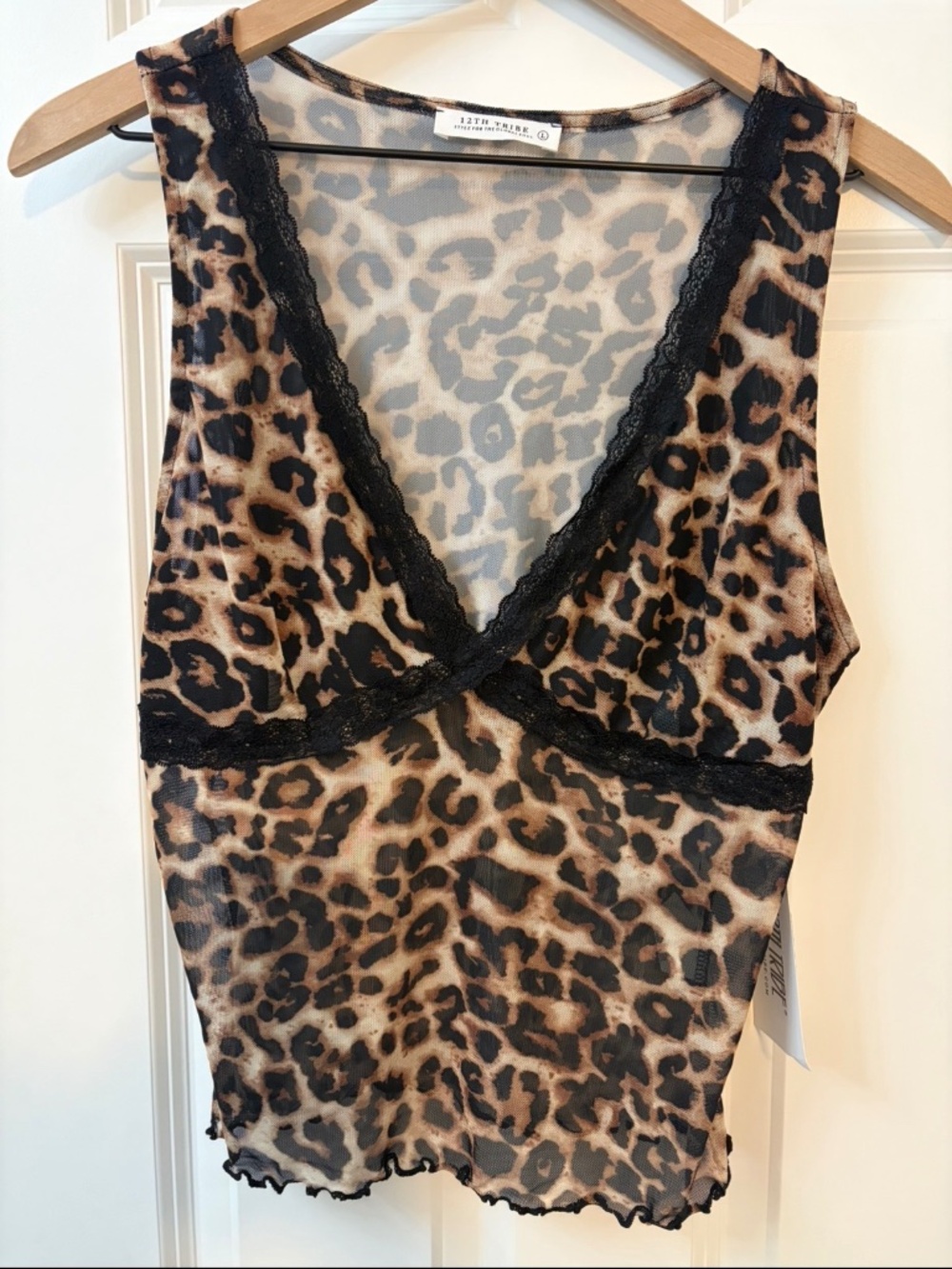 Leopard mesh tank